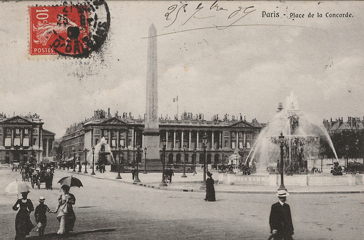 Antique Early 1900s RPPC Postcard Carte Postale Place de la Croix Blanche  Paris